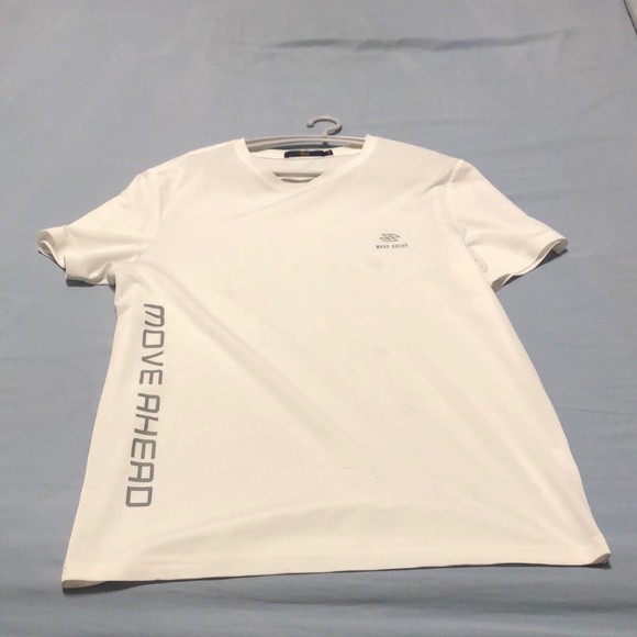 None Other - Men's white short-sleeved T-shirt